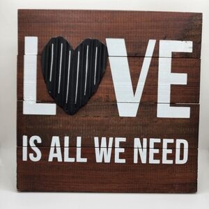 Love Is All‎ We Need Wooden Sign Home Decor